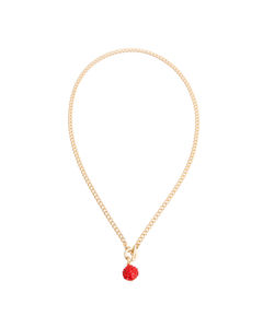 Mini Red Pave Charm Necklace