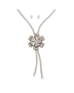 Bolo Necklace AURBO Stone Flower Set for Women
