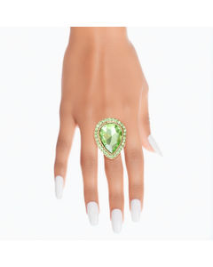 Cocktail Ring Lime Glass Teardrop for Women