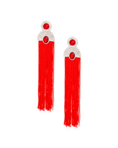 Tassel Red Long Vintage Glam Earrings for Women