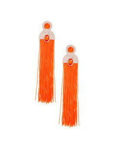 Tassel Orange Long Vintage Glam Earrings for Women