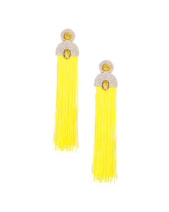 Tassel Yellow Long Vintage Glam Earrings for Women
