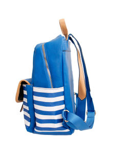 Blue and White Stripe Backpack
