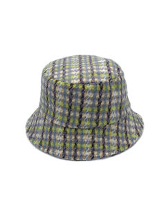 Lavender Plaid Woolen Bucket Hat