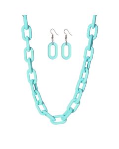 Mint Rubber Coated Chain Necklace