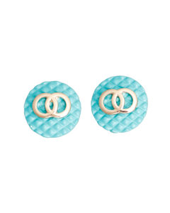 Seafoam Quilted Elegance Studs - Bespoke Style
