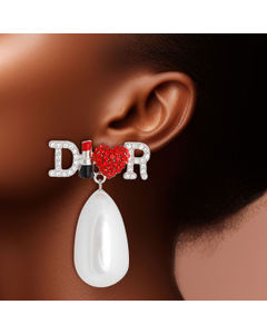 White Pearl Dangles - Couture Elegance