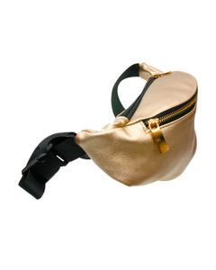 Gold Vegan Leather Fanny Pack