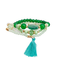 Jade Green Bead 4 Pcs Bracelets