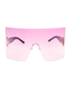Purple Flat Top Shield Sunglasses