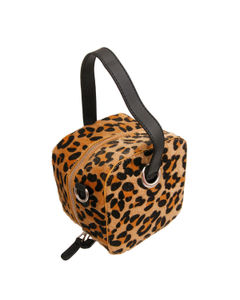 Leopard Fur Cube Handbag