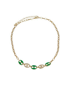 Green Gold Mariner Chain Necklace