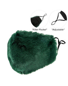 Green Faux Fur Mask