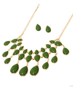 Green Beads Necklace Set