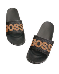 Size 8 BOSS Black Slides