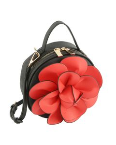 Red Flower Canteen Bag
