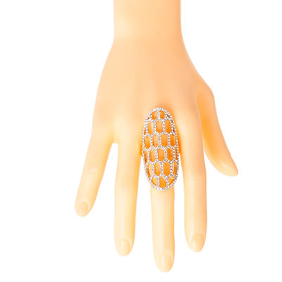 Gold Honeycomb Cocktail Ring-thumnail