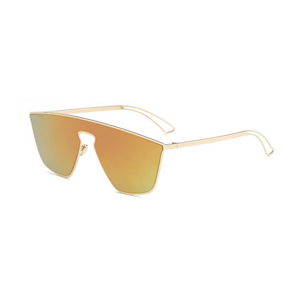 Orange Futuristic Flat Lens Sunglasses-thumnail