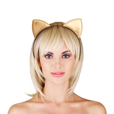 Gold Kitty Ears Headband-thumnail