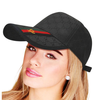 Designer Print Black Baseball Cap-thumnail