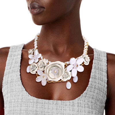 Rose Chunky Collar Necklace Set