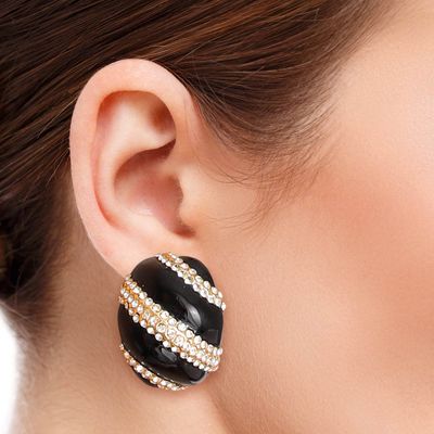 Black and Gold Dome Studs-thumnail