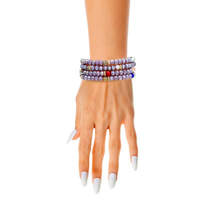Light Purple Glass Bead Bracelets-thumnail
