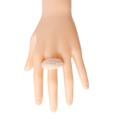 Cream Pearl Rounded Cocktail Ring-thumnail