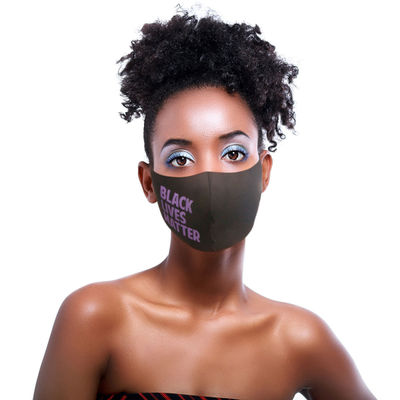 Purple Print BLACK LIVES MATTER Mask-thumnail