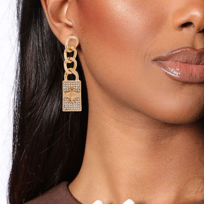 Designer Gold Chain Bee Earrings-thumnail