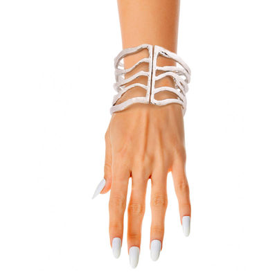 Silver Textured Cut Out Metal Cuff-thumnail