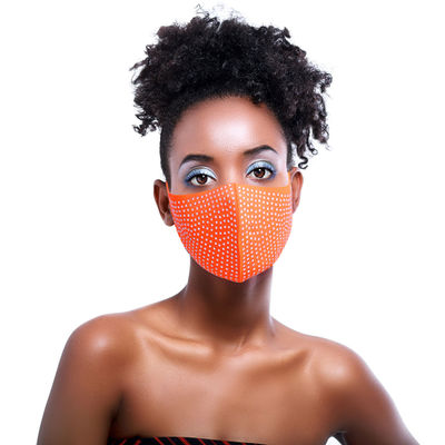 Neon Orange Sparkly Face Mask-thumnail