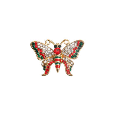 Gucci Rhinestone Butterfly Brooch-1