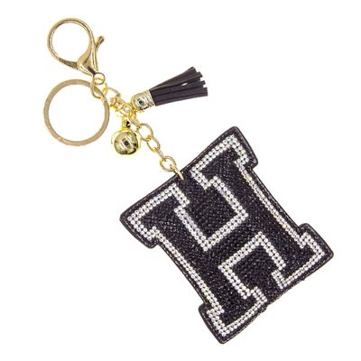 H Black Keychain Bag Charm-thumnail