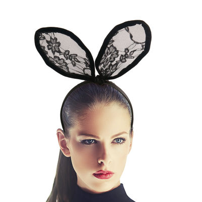 Black Lace Bunny Ears-1