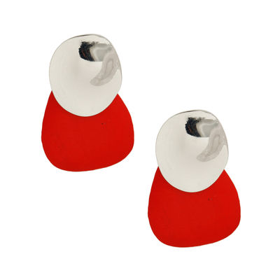 Red and Silver Wooden Studs