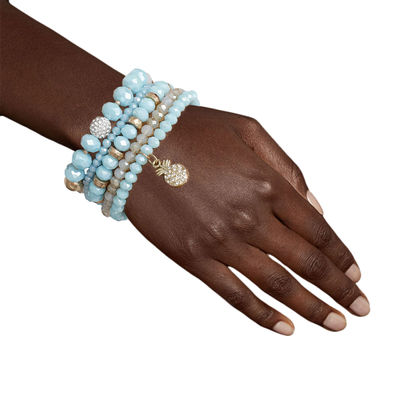 Light Blue Pineapple Charm Bracelets-thumnail