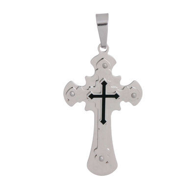 Silver Silver Stainless Steel Cross Pendant-thumnail