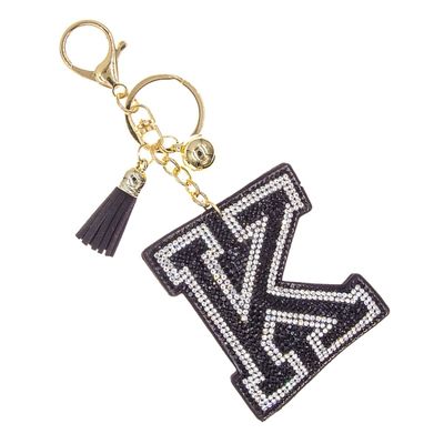 K Black Keychain Bag Charm-thumnail