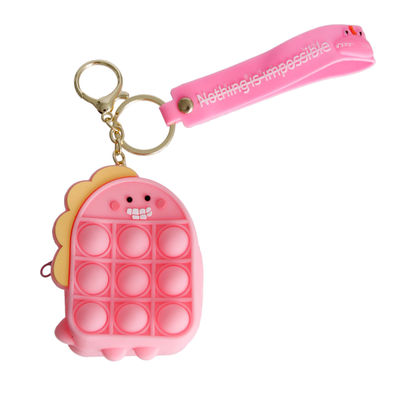 Pink Dino Bubble Pop Keychain-thumnail