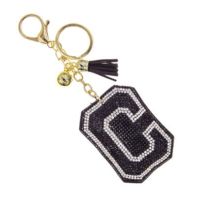 C Black Keychain Bag Charm-thumnail