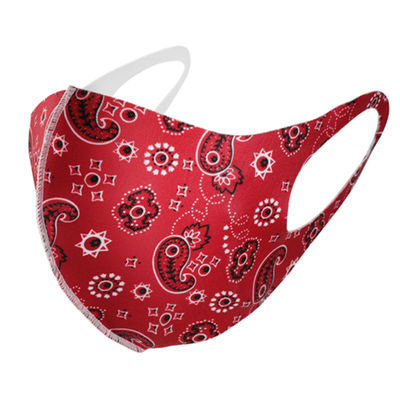 Red Paisley  Bandana Face Masks-thumnail