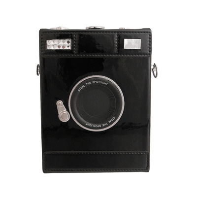 Shiny Black Camera Handbag-thumnail
