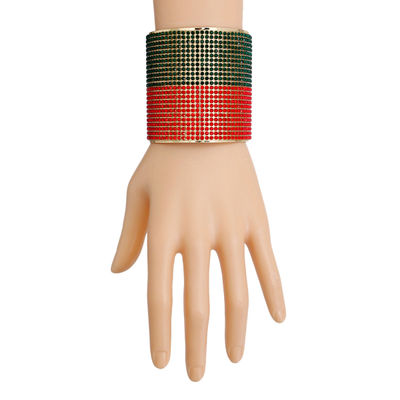 Designer Red and Green 2.5 inch Cuff-thumnail