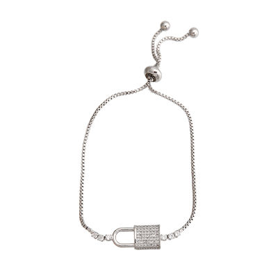 Silver Lock Cinch Bracelet-thumnail