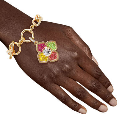 Multi Color Luxury French Designer Flower Bracelet-thumnail
