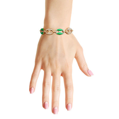 Green Gold Mariner Chain Bracelet-thumnail