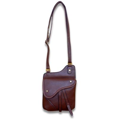 Dark Brown Saddle Crossbody Bag-thumnail