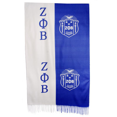 ZPB Blue and White Shield Fashion Shawl Scarf