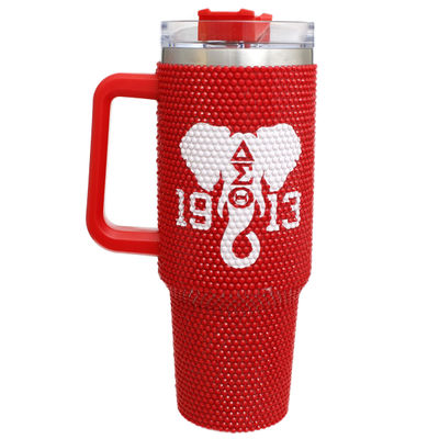 DST Sorority Red Bling 40.5 oz Tumbler Cup